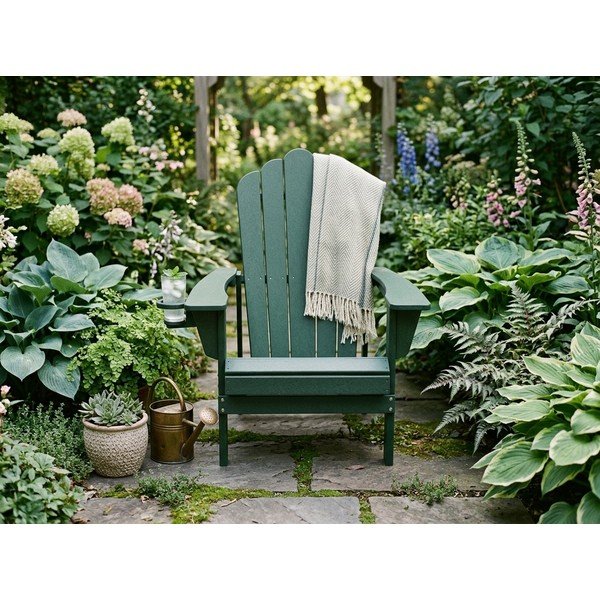 Zöld műanyag kerti fotel Adirondack – Bonami Selection-image-2