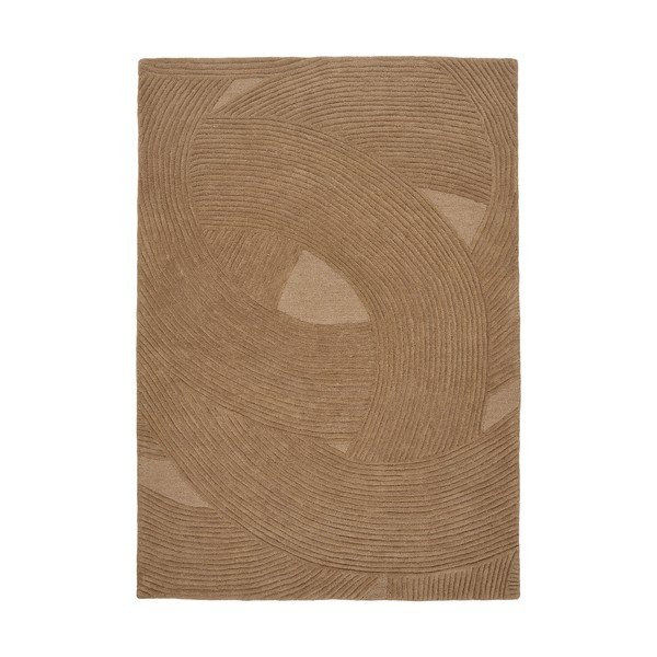 Sötét natúr színű kézi szövésű gyapjú szőnyeg 200x300 cm Pune – House Nordic