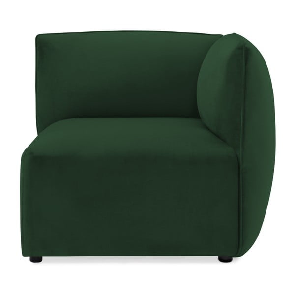 Velvet Cube smaragdzöld kanapé, jobboldali sarokelem - Vivonita
