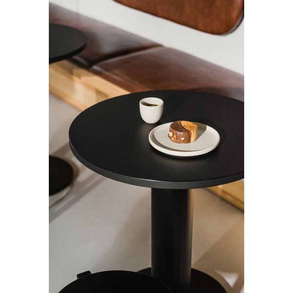 Kerek étkezőasztal tölgyfa dekoros asztallappal ø 80 cm Sool – noo.ma-image-3