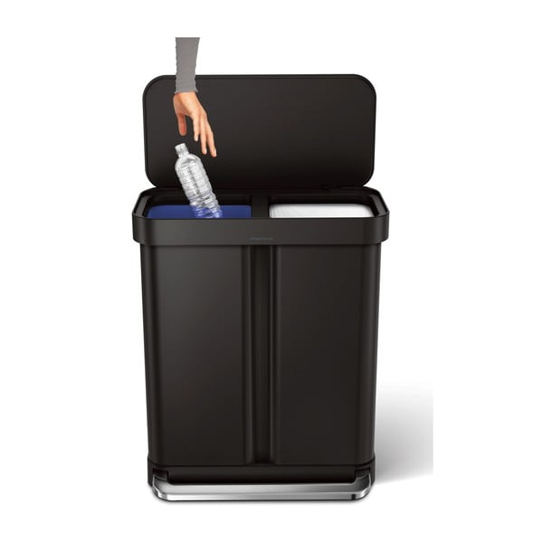 Acél szelektív pedálos szemetes 58 l – simplehuman-image-3