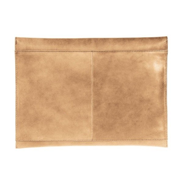 Bézs boríték formájú laptoptartó bőrből, méret: 13" - O My Bag-image-1