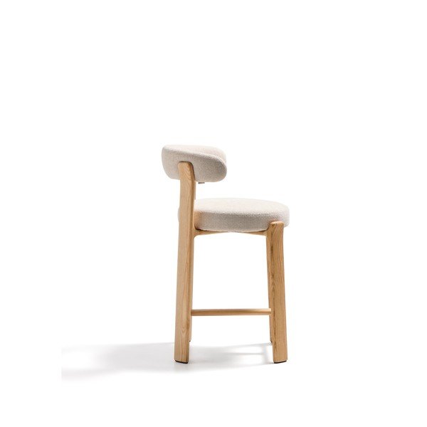 Bézs-világos natúr színű kőrisfa bárszék (ülésmagasság 65 cm) Granite – Kave Home-image-3