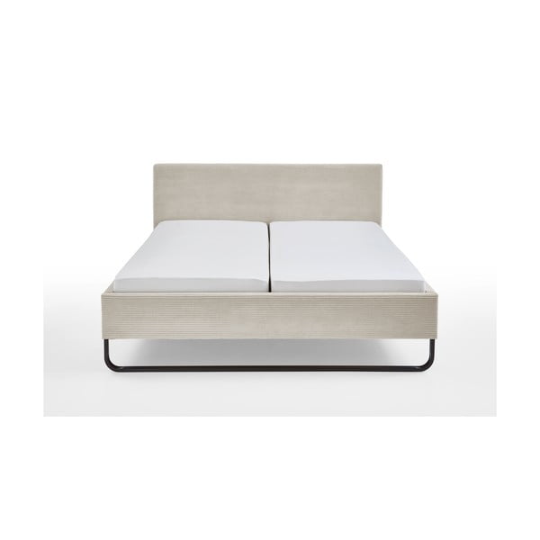 Bézs kárpitozott franciaágy ágyrács nélkül 180x200 cm Swing – Meise Möbel-image-3