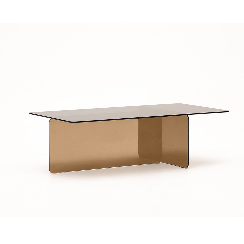 Barna üveg dohányzóasztal 60x120 cm Zaren Kave Home