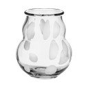 Fehér üveg kézzel készített váza (magasság 22 cm) Dam – noo.ma
