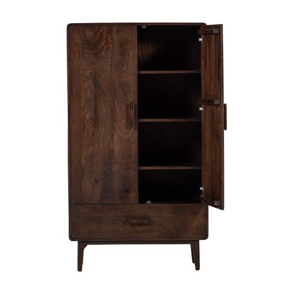 Sötét natúr színű mangófa szekrény 85x150x35 cm Liya – WOOOD-image-3