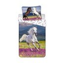 Egyszemélyes pamut gyerek ágyneműhuzat 140x200 cm Horse "Meadow" – Jerry Fabrics