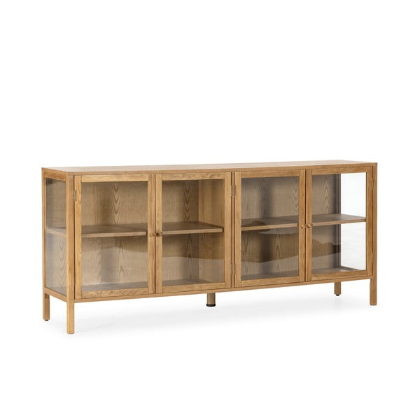 Natúr színű tálalószekrény tölgyfa dekorral 180x80x40 cm Ceci – MOME-image-3