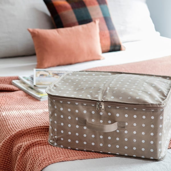 Dots bézs ruhatároló doboz, 46 x 20,5 cm - Compactor-image-1