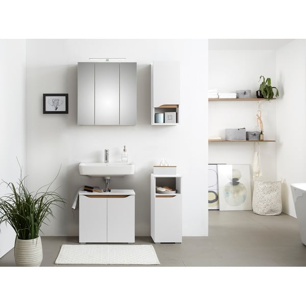 Fehér alacsony fali szekrény mosdókagyló nélkül 60x53 cm Set 857 – Pelipal-image-1