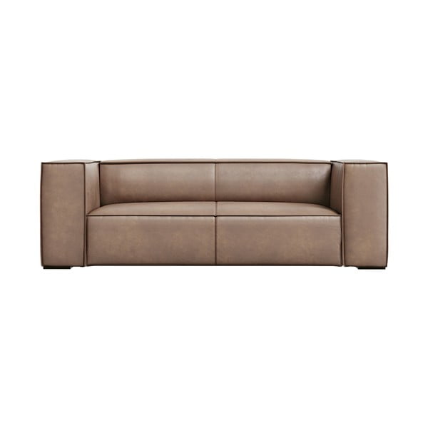 Világosbarna bőr kanapé 212 cm Madame – Windsor & Co Sofas