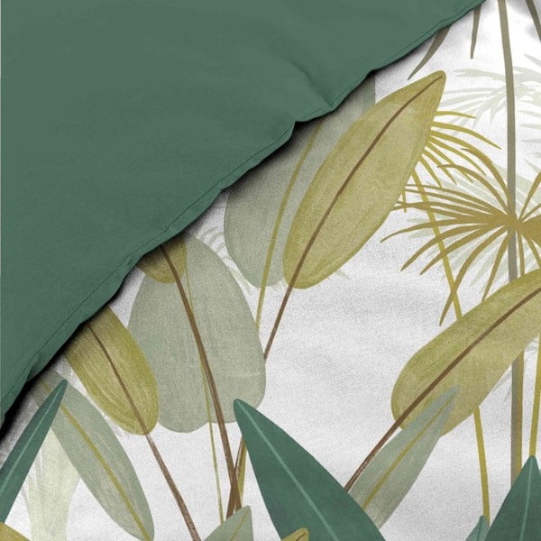 Fehér-zöld kétszemélyes-hosszabbított pamut ágyneműhuzat 240x220 cm Otika – douceur d'intérieur-image-3