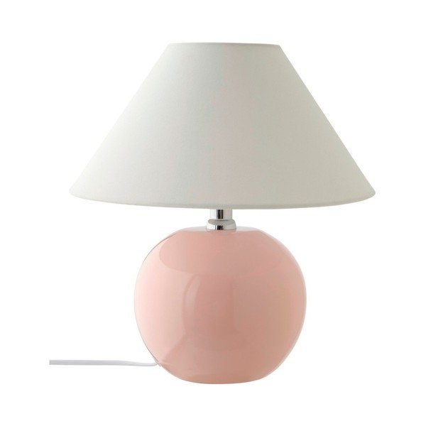 Világos rózsaszín-krémszínű kerámia asztali lámpa (magasság 29 cm) Karamell – Jotex