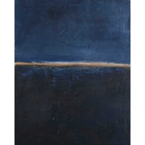 Kézzel festett kép 78x98 cm Edge Blue   – Malerifabrikken