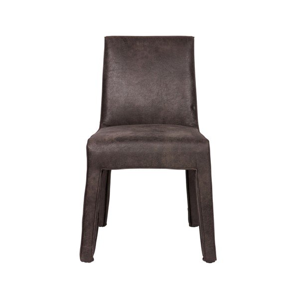 Cocoon fekete bőr szék, 2 darab - BePureHome-image-1