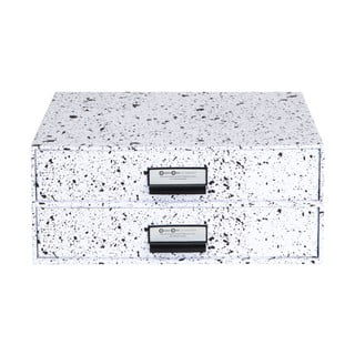 Birger fekete-fehér doboz 2 fiókkal - Bigso Box of Sweden