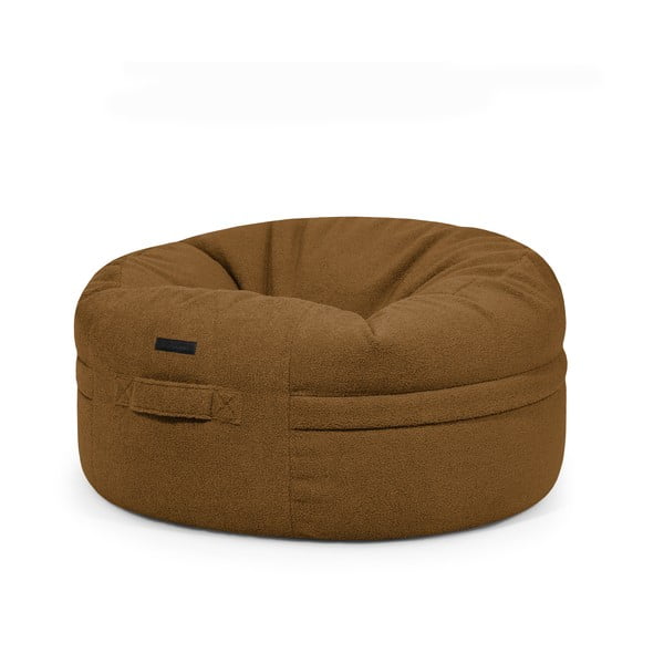 Barna buklé babzsákfotel Roll 105 – SLOWDOWN