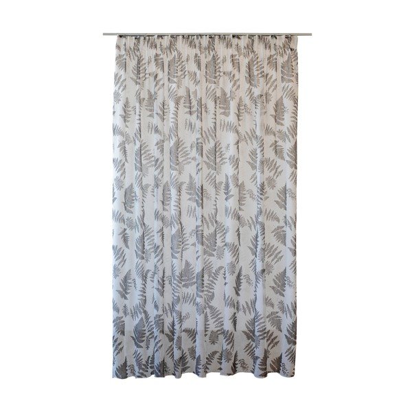 Fehér-szürke átlátszó függöny 300x260 cm Feriga – Mendola Fabrics-image-2