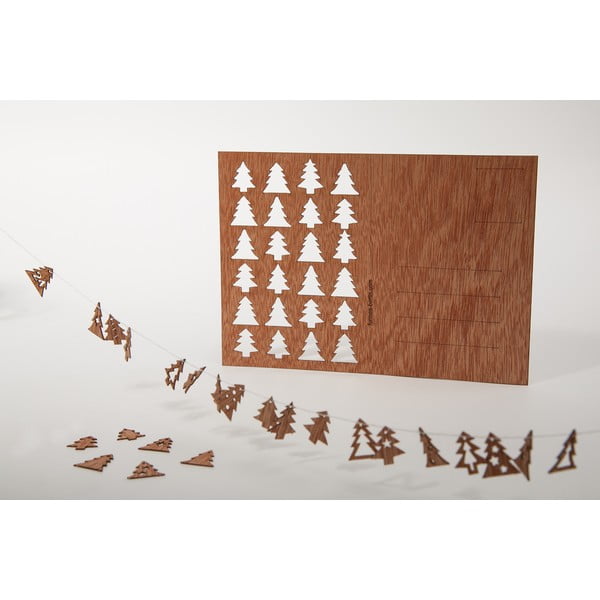 Fából készült képeslap fákkal, 14,8 x 10,5 cm - Formes Berlin