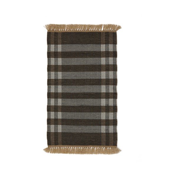 Fekete kétoldalas-kézi szövésű szőnyeg 60x90 cm Barani – Kave Home