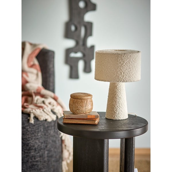 Fehér asztali lámpa textil búrával (magasság 30 cm) Emmie – Bloomingville-image-3