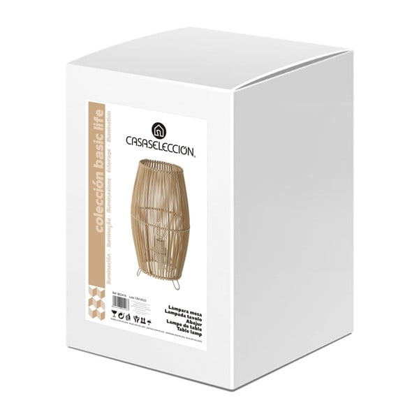 Natúr színű bambusz asztali lámpa bambusz búrával (magasság 29 cm) Natural Way – Casa Selección-image-3