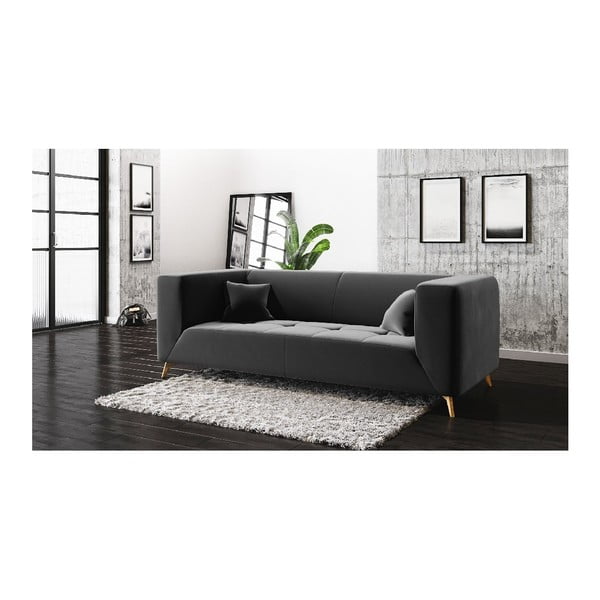 Toro szürke bársonykanapé, 187 cm - MESONICA-image-3