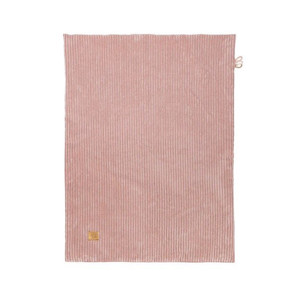 Rózsaszín kordbársony gyerek takaró 100x77 cm – Meowbaby