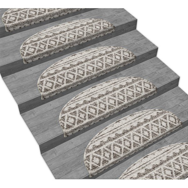 Szürke lépcsőszőnyeg készlet 16 db-os 65 x 20 cm Cottage Warmth - Vitaus-image-1