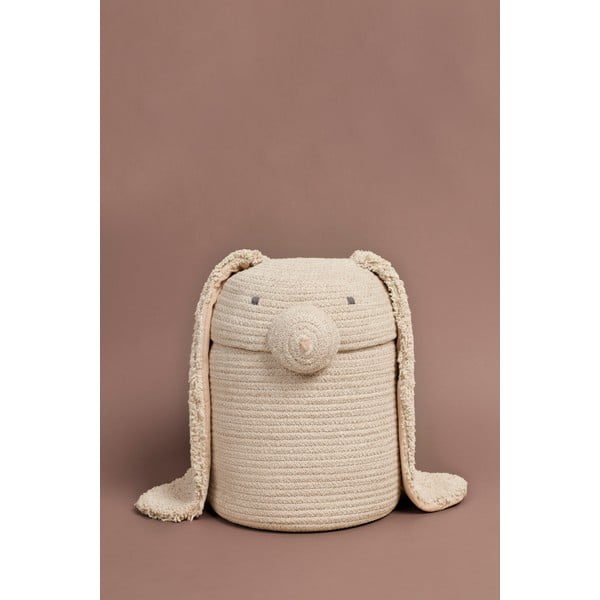 Krémszínű textil játéktároló kosár ø 25x30 cm Rita the Rabbit – Lorena Canals-image-4