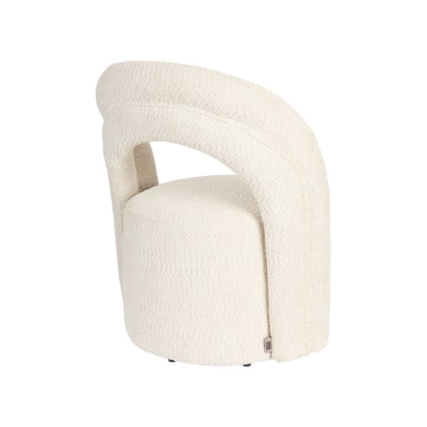 Krémszínű forgó buklé fotel Seina – Dutchbone-image-4