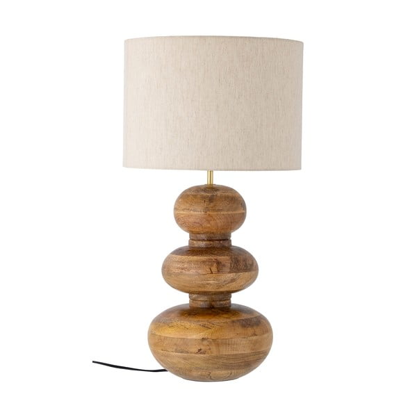 Barna asztali lámpa textil búrával (magasság 66 cm) Diwa – Bloomingville