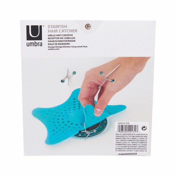 Starfish kék szilikonos fürdőkád lefolyóvédő - Umbra-image-4