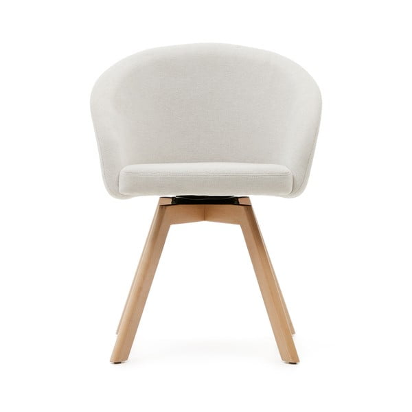 Krémszínű kárpitozott étkezőfotel Marvin – Kave Home-image-4