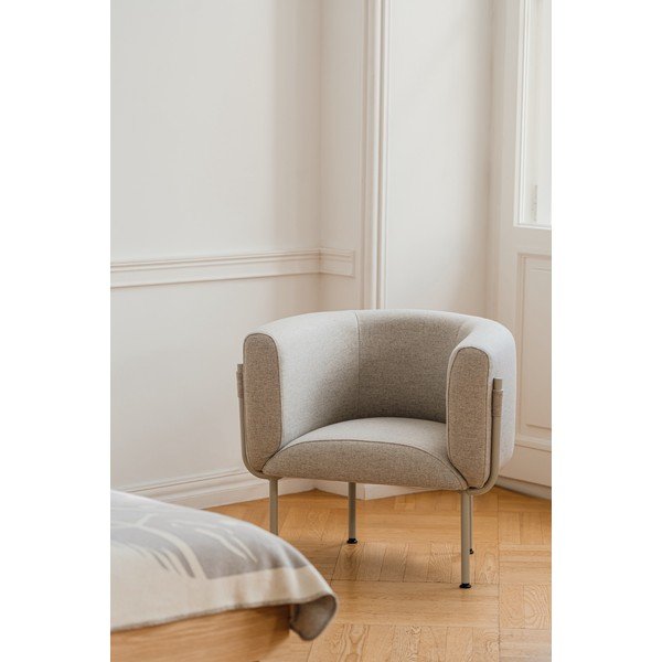 Szürke gyapjú fotel Ubi – noo.ma-image-1