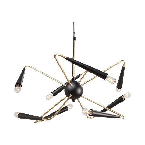 Harlekin fekete függőlámpa, aranyszínű részletekkel - Kare Design-image-4