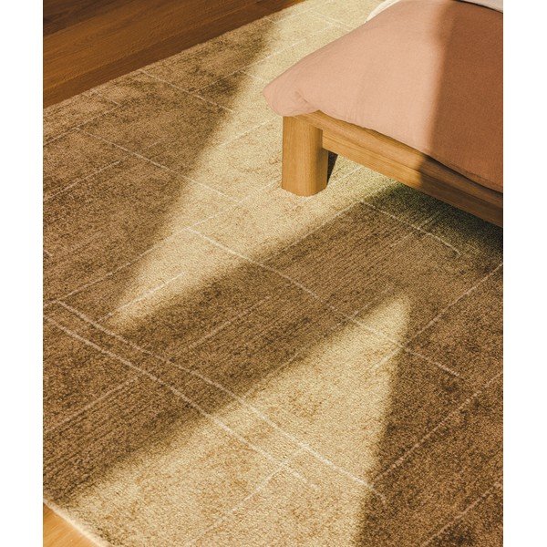 Mustársárga kézi szövésű szőnyeg 200x300 cm Eloda – Kave Home-image-3