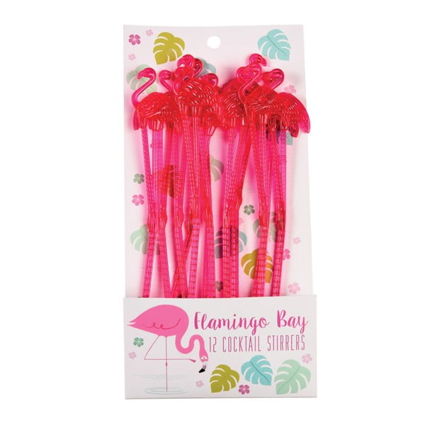Flamingo 12 db koktélkevergető pálca - Rex London-image-3