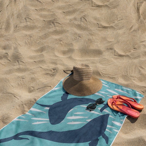 Kék strandtörölköző 90x180 cm Dolphin – DecoKing-image-4