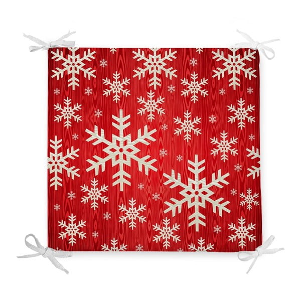 Snowflakes karácsonyi pamutkeverék székpárna, 42 x 42 cm - Minimalist Cushion Covers