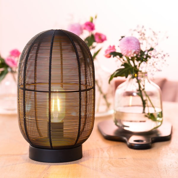 Fekete asztali lámpa (magasság 30 cm) Ophra – Light & Living-image-2