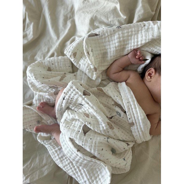 Elefántcsont színű bio pamut gyerek takaró 100x100 cm Dreamland – Cam Cam Copenhagen-image-3