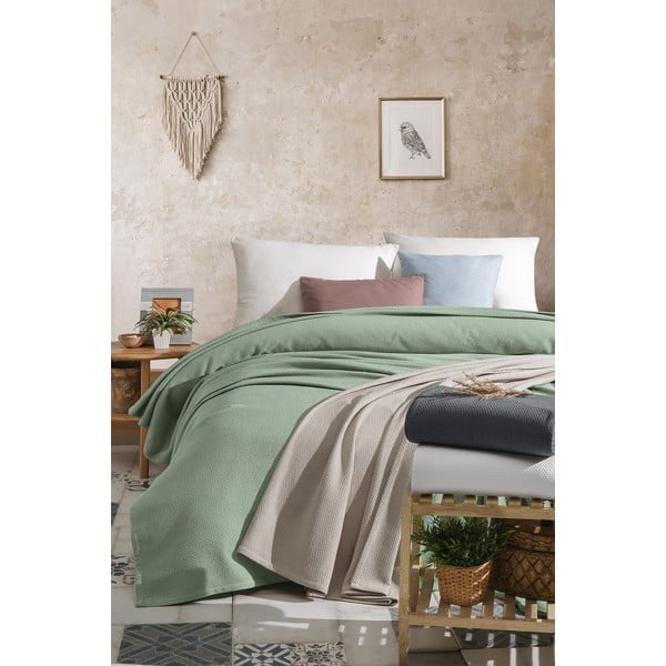 Fehér pamut ágytakaró franciaágyra 220x240 cm - Mijolnir-image-2