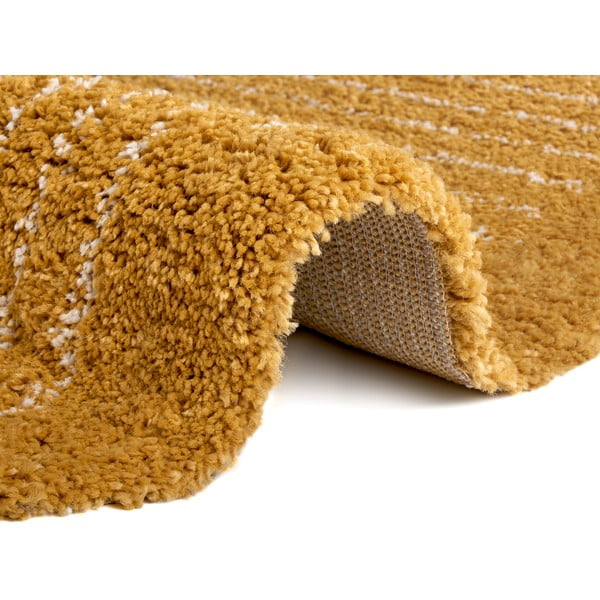 Okkersárga kerek szőnyeg ø 120 cm Dion – Hanse Home-image-2