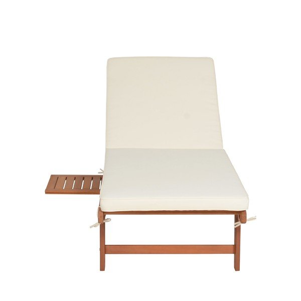 Krémszínű-natúr színű tömörfa kerti napozóágy San Diego – Garden Pleasure-image-4