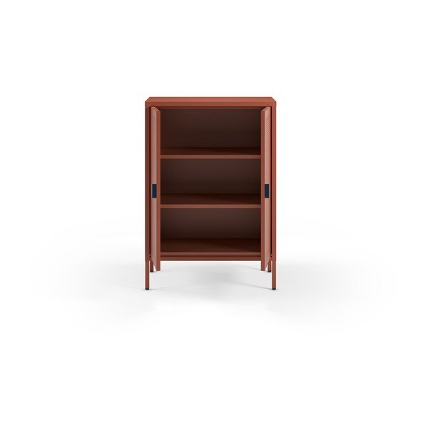 Terrakotta színű fém szekrény 70x100x40 cm Sayla – Marckeric-image-3