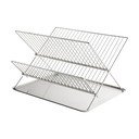 Fényes ezüstszínű fém kétszintes edényszárító 41x31 cm Dry-It – Mette Ditmer Denmark