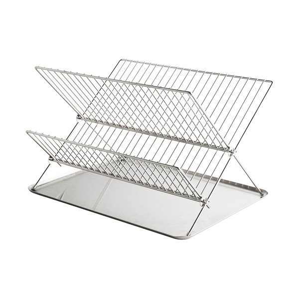 Fényes ezüstszínű fém kétszintes edényszárító 41x31 cm Dry-It – Mette Ditmer Denmark