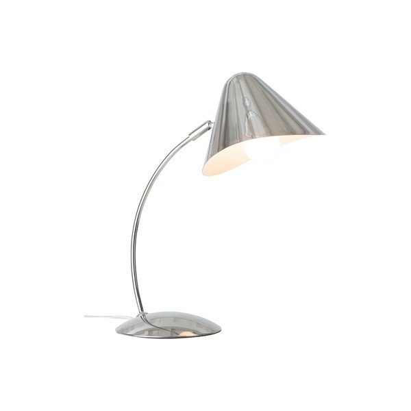 Fényes ezüstszínű acél asztali lámpa hajlítható szerkezettel (magasság 40 cm) Nathan – Ellos Home-image-3